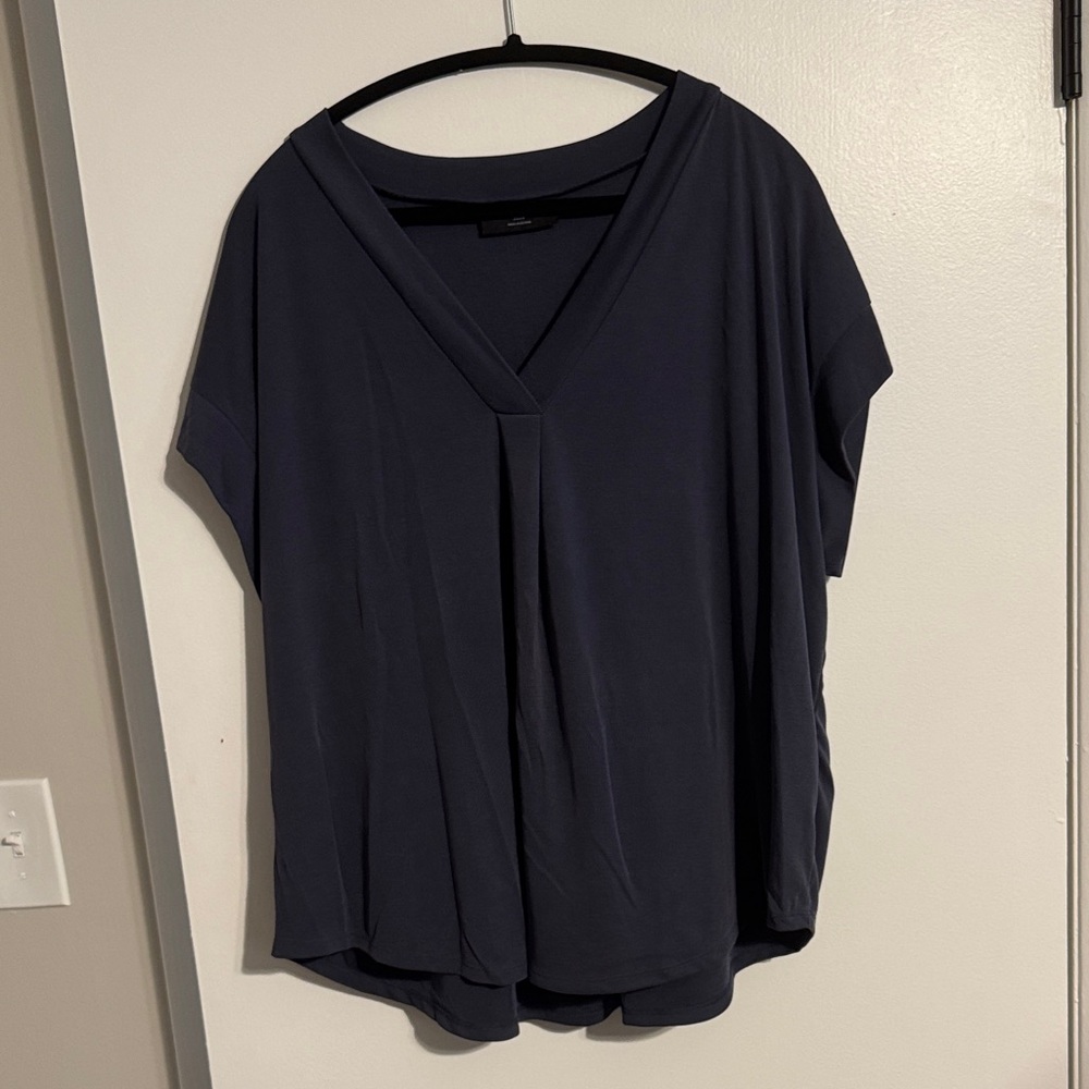 Lane Bryant Deep Blue V-Neck Blouse